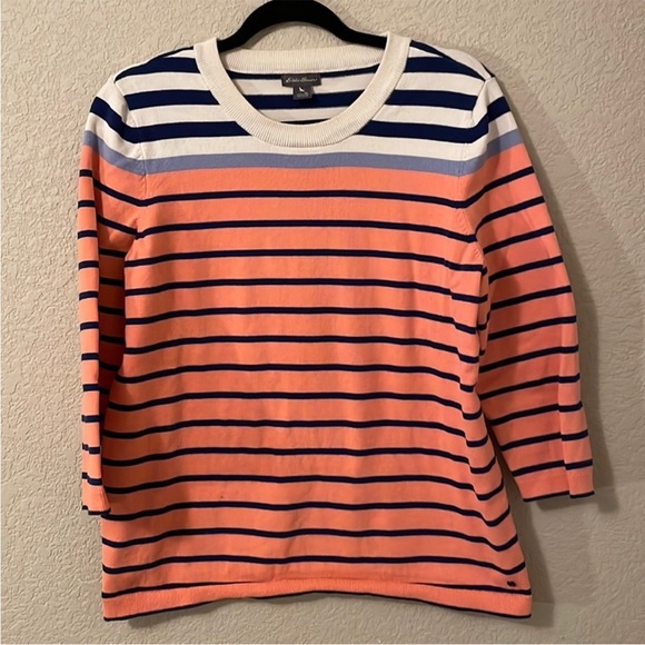 🎂😀Eddie Bauer - Nautical Color Blocked Striped Sweater - XL - Picture 1 of 4